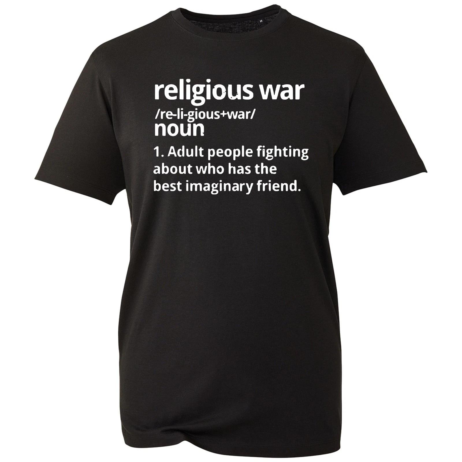 

Religious War Definition Men Anti Religious Funny Activist Faith Vintage T-Shirt 2XL