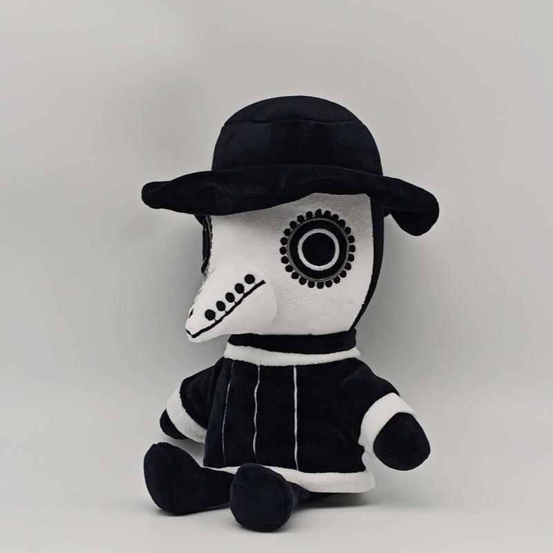 TreasuringU Black Plague Doctor Plush Toy Happy Halloween Plague Crow Stuffed Dolls Halloween Birds Toy Gift Idea ideal for Kids
