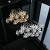 12pcs Fashion Baroque Bridal Headpiece U-Shaped Pin Pearl Flower Hairpin Women Hair Fork Coiled Hair Accessory Braided