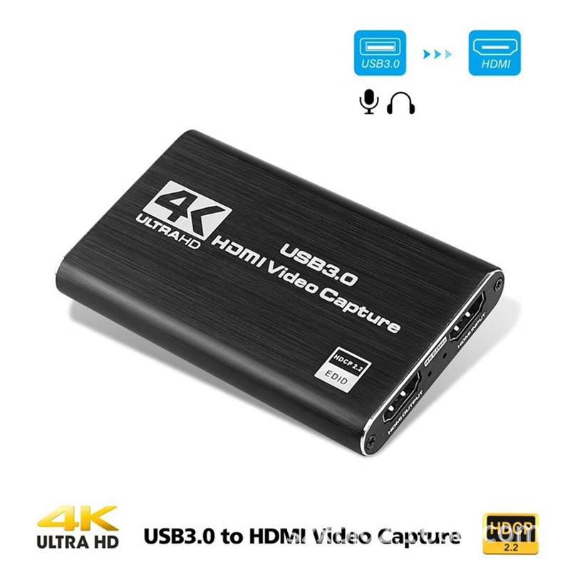 4K UHD USB 3.0 To HDMI Capture Card for Video, Game Streaming, and Recording
