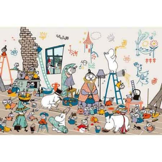 

Yanoman in 1000 Piece Jigsaw Puzzle Moomin Build a House Piece Request Postcard with Spatula Service Card Jigsaw Puzzle Triset Included [Made Japan]
