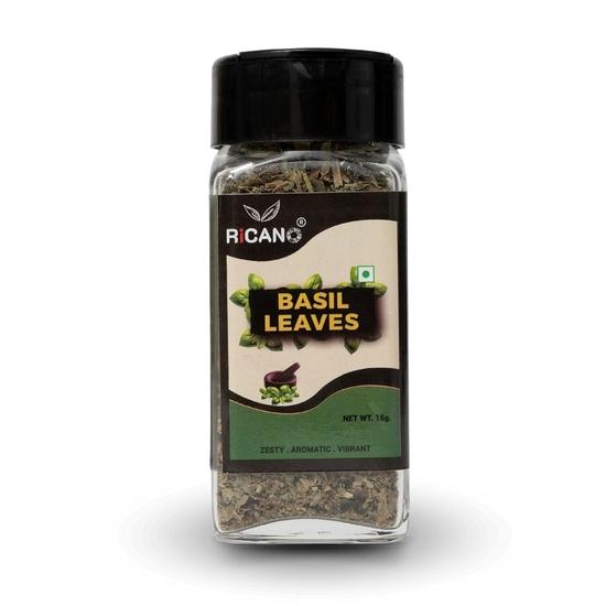 Ricano Dried Basil Leaves 15g | Dried & Natural Herbs for Cooking | Versatile Seasoning | Adds Authentic Taste | (15g, Pack of 1)