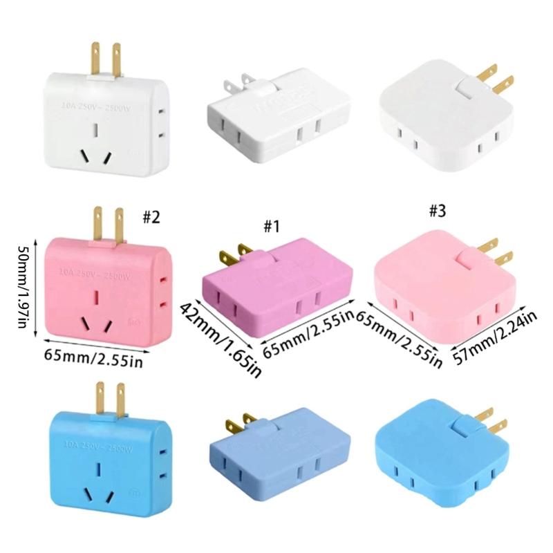 Space Saving Socket Extender 2Pin to 3Pin/2Pin Socket Transition Safe Electrical Accessory Household Travel Essential