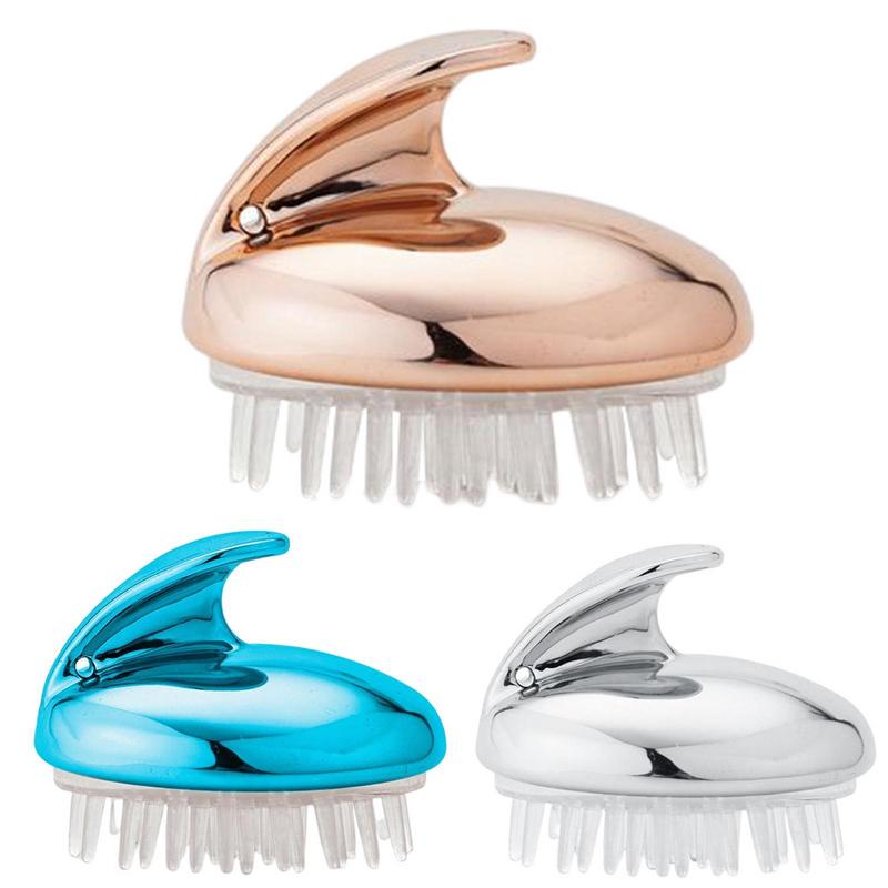 Head Massage Instrument Silicone Hair Scalp Massage Brush Comb Shampoo Hair Washing Comb Handle Brush Spa Massage Brush