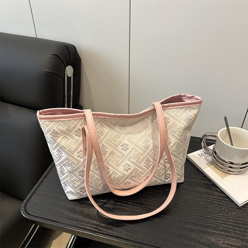 Large-capacity bag women's summer versatile new casual shoulder bag premium texture commuter tote bag