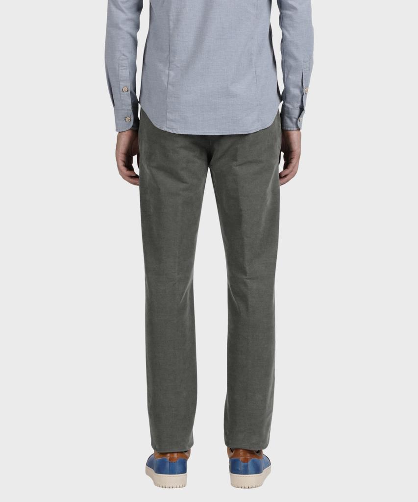 PANICALE Gray Regular Fit Washed Cotton Pants