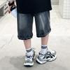 Streetwear Jungen Zerrissene Jeansshorts Schwarz Sommer Locker Lässig Knielang Alter 5-14 Jahre Kinder Mode