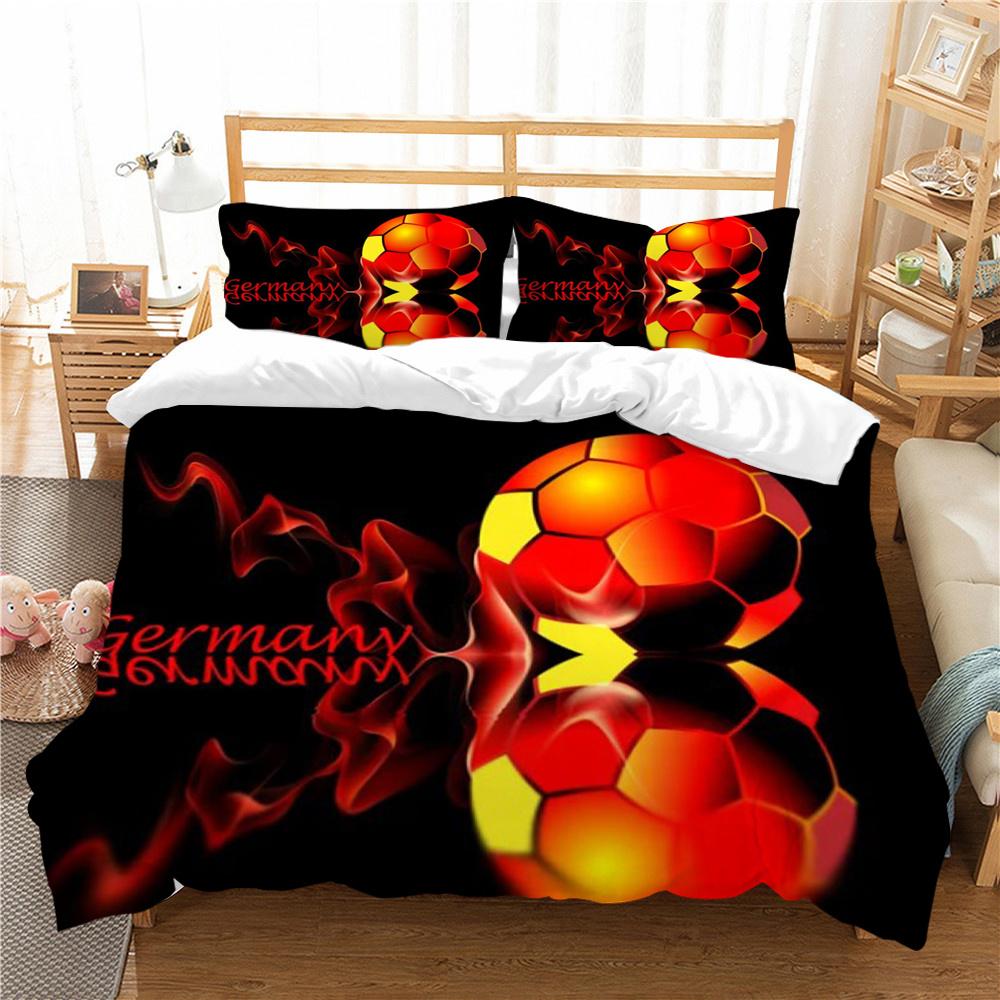 Conjuntos de capa de edredom esportivos queen size cama futebol adolescente crianças têxteis para casa de luxo capa de cama de alta qualidade