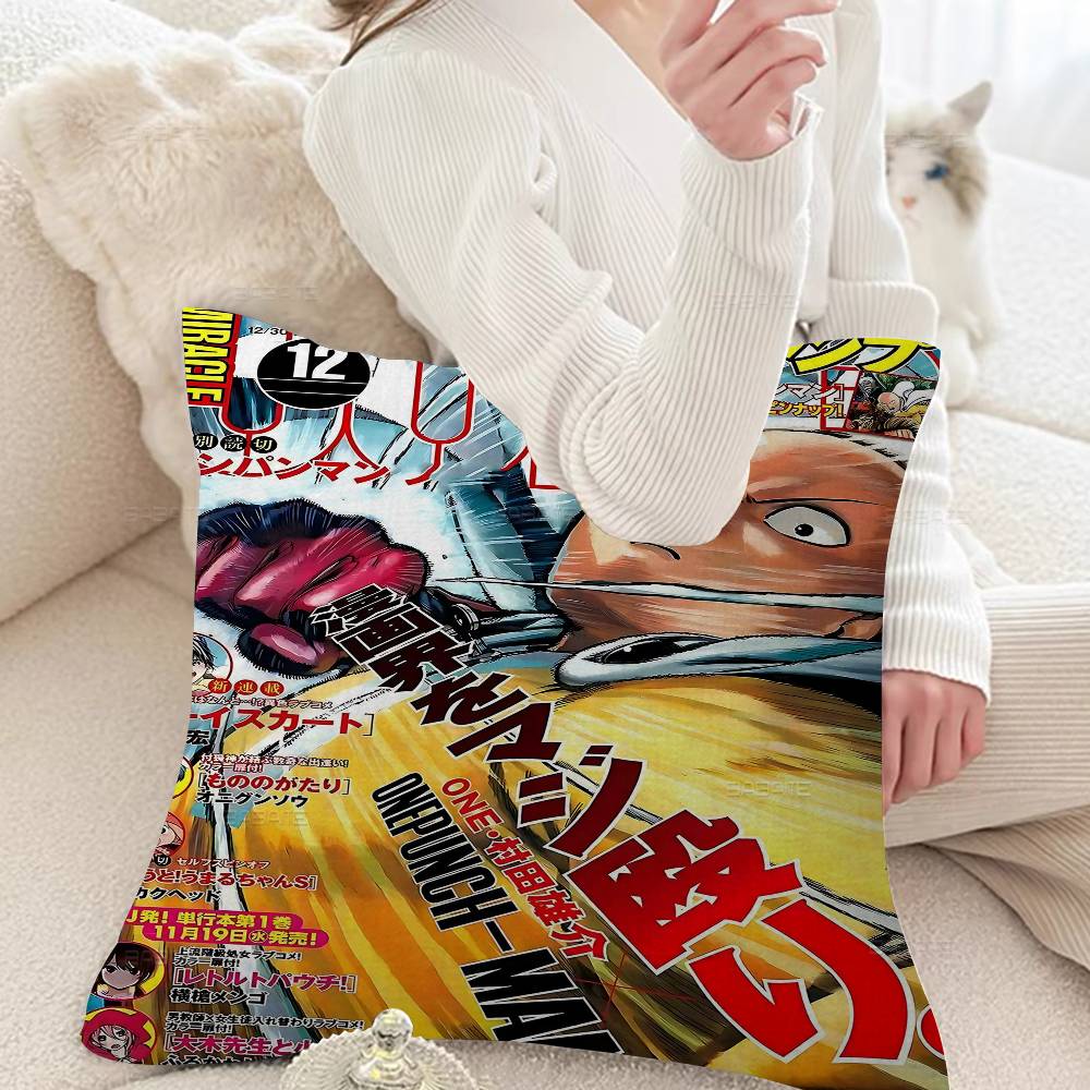 Anime One-Punch Man Pillow Cushion Cover Pillowcase Living Room Sofa Home Decor Customized