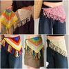 Hollowing Out Triangle Back Flap Ethnic Style Tassel Waistbelt  Women Girls