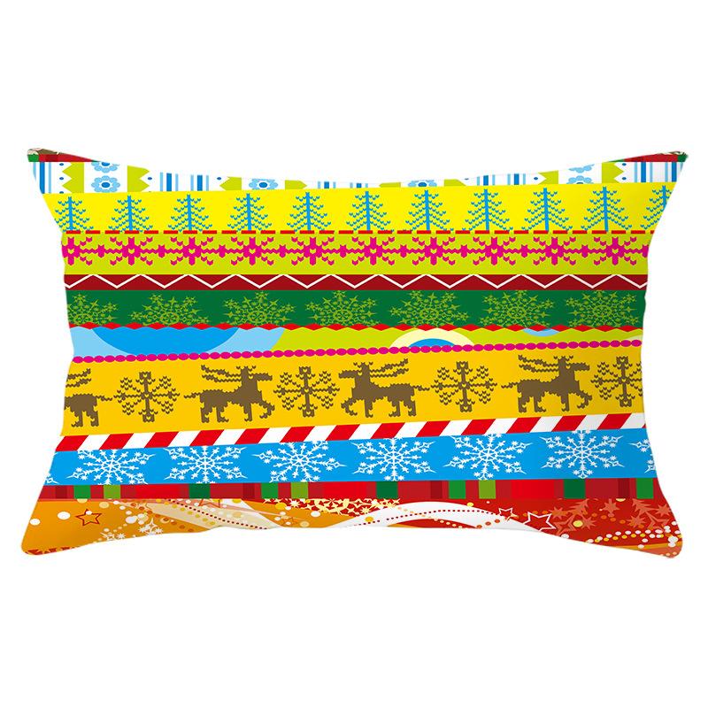 Christmas Simple Print Series Peach Skin Waist Pillowcase Home Sofa Pillowcase Office Pillowcase
