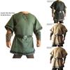 Medieval Norman Viking Costume Short Sleeve Tunic Top For Halloween Parties