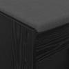 Hall Bench with Cushion and Shelf Black Oak 63 X 38 X 45 Cm