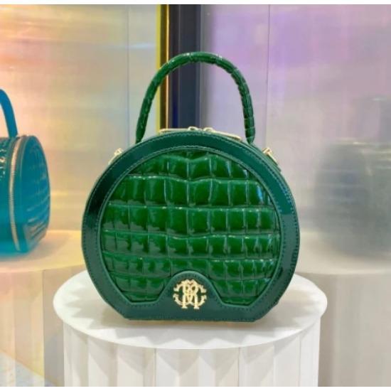 Borsa in schiuma per donna vera pelle nuova moda borsa da donna in vera pelle borsa rotonda in vera pelle con motivo coccodrillo