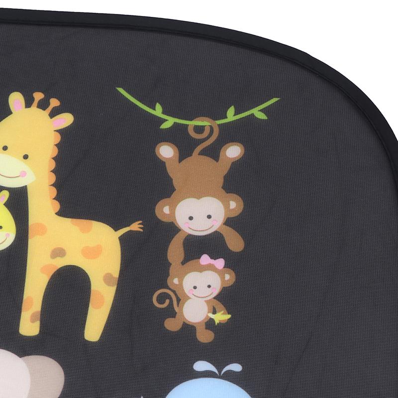 2PCS Cute Cartoon Car Sun Shade Cover UV Protect Curtain Side Window Sunshade Cover For Baby Kids Universal Car Styling Foldable