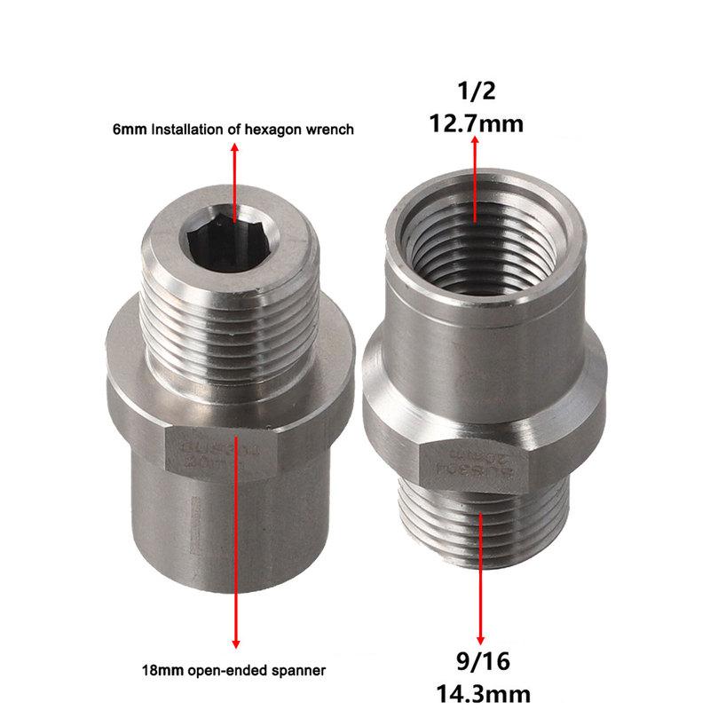 Bike Pedal Adapters Stainless Steel Pedal Adapter Fit 1/2 Inch Pedals And 9/16 Inch Cranks Cycling Accessories