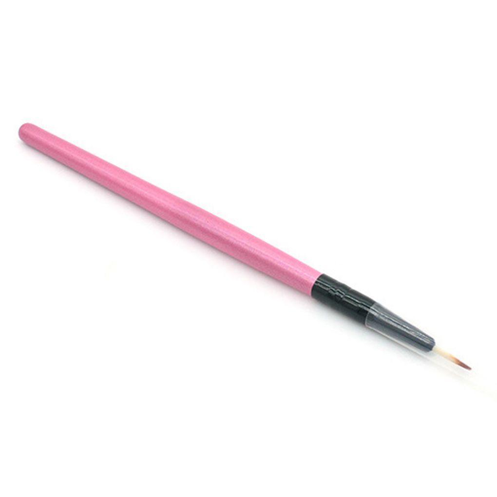 

Тонкая кисть для подводки макияжа Мягкая Полезная Кисть для подводки глаз Кисть для макияжа с деревянной ручкой розовый