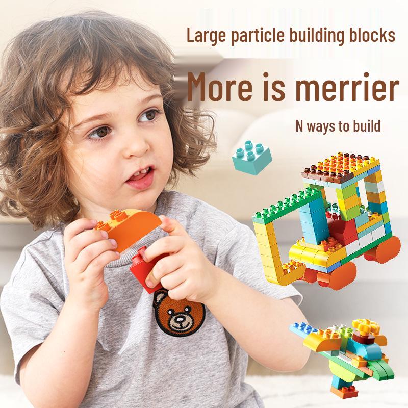 Universal Large Particle Creative Building Blocks for Toddlers Aged 3-6 - Educational Toy & Teaching Aid Gift