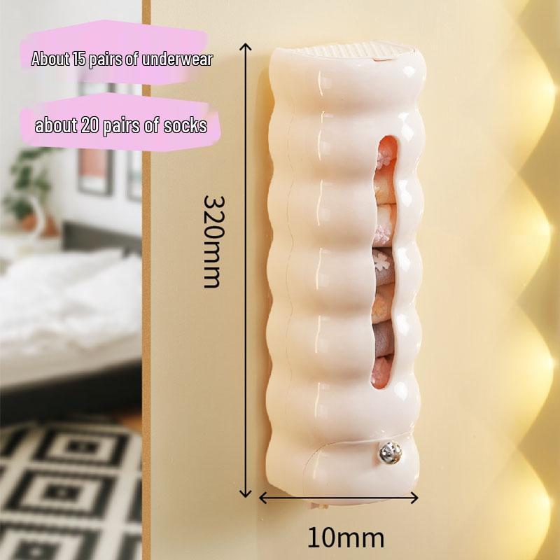 

Настенный органайзер большой вместимости для нижнего белья и носков бежевый