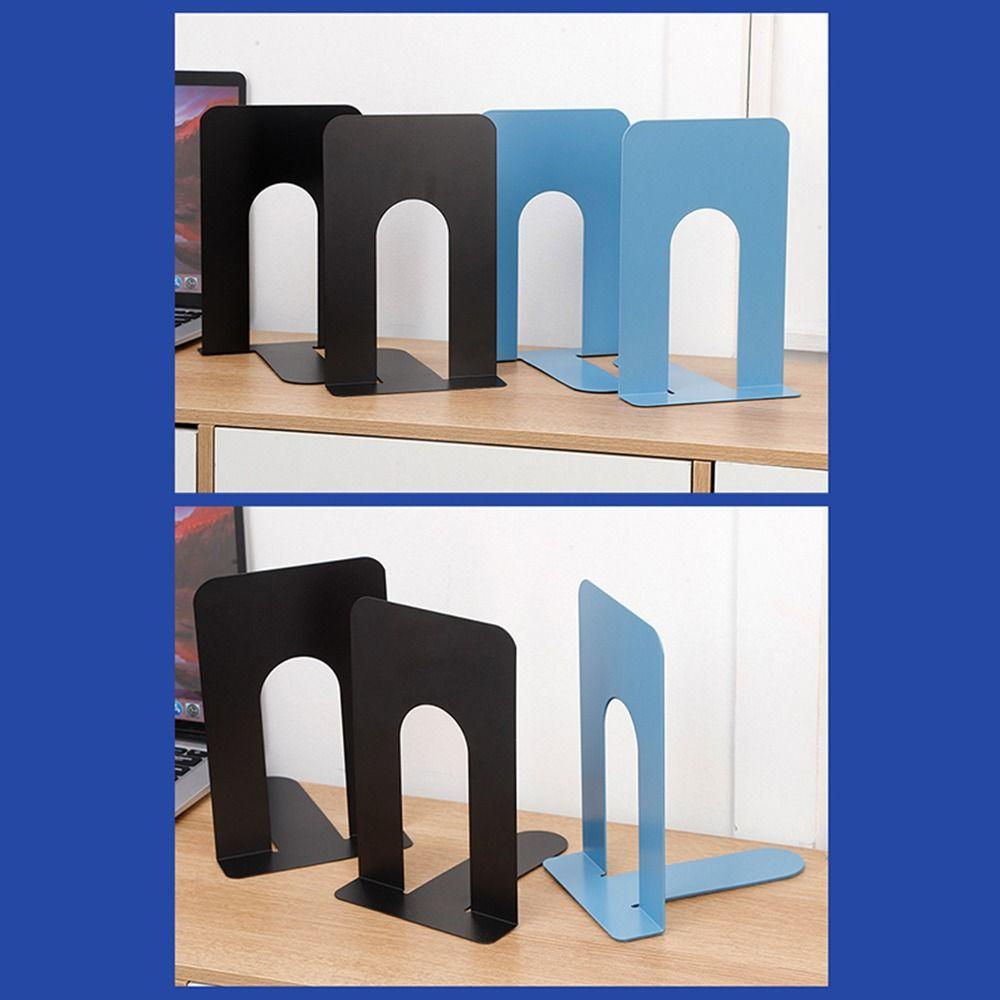 1/2PCS Metal Book Stand L-Shaped Desk Bookshelf Book High Quality Book Stoppers Supports  Office
