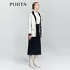PORTS Women's Wool Cashmere Blend Midi Skirt