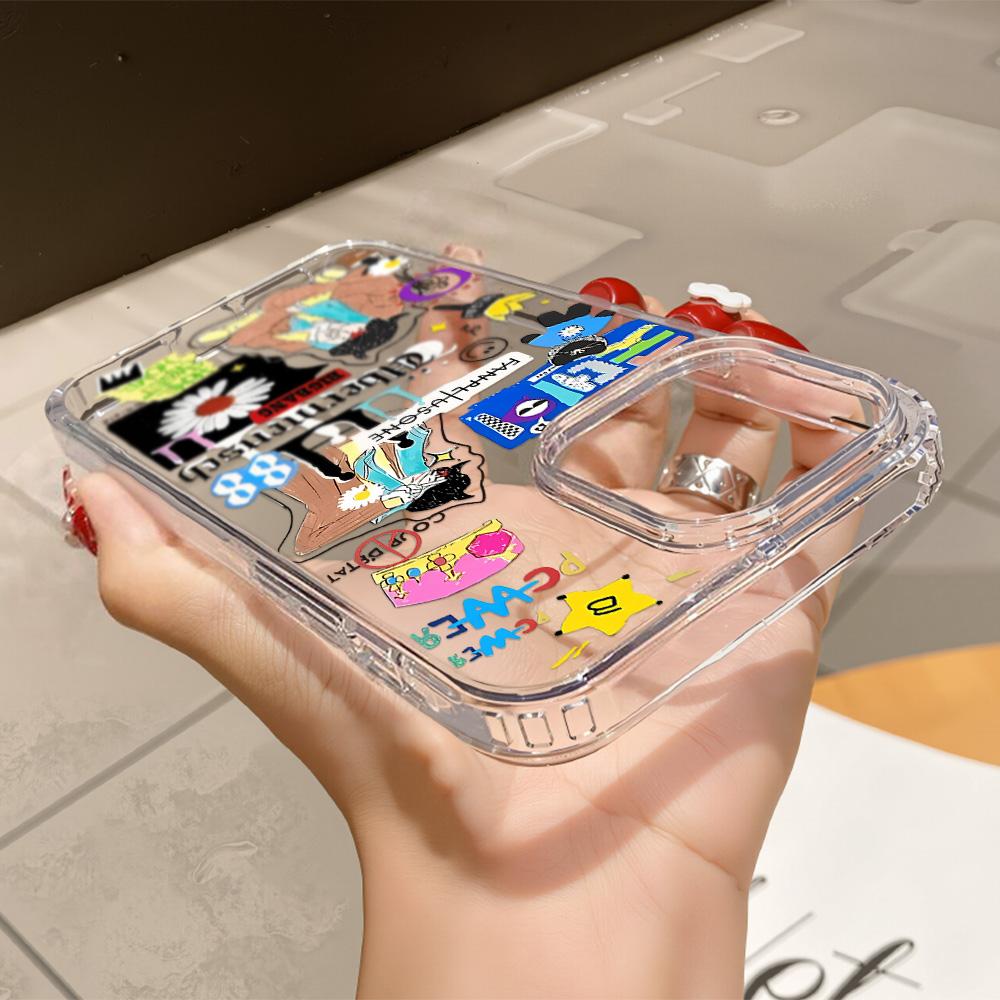 Acrylic Phone Case for iPhone 11 12 13 14 Pro 12 14 16 Pro Max for Samsung A16 A36 A56 S24 FE High-quality Painted Anti-fall Mobile Phone Case