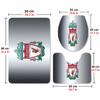 Liverpool (44)Set de Toaletă din Flanelă 3 Piese Covoraș Moale pentru Baie Capac Antiderapant pentru Vasul de Toaletă Decor Casă Baie