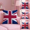 Union Jack Flag Cushion Cover Plush Fabric Soft Double-Sided Printed Sofa Warm Winter Home Gift Pillow Cover