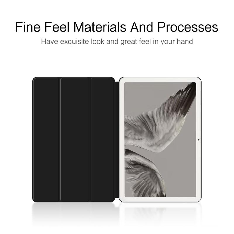 

For Google Pixel Tablet Trifold Stand Magnetic Leather Tablet Cover Pen Holder Case with Hole for Charger Speaker Dock Green