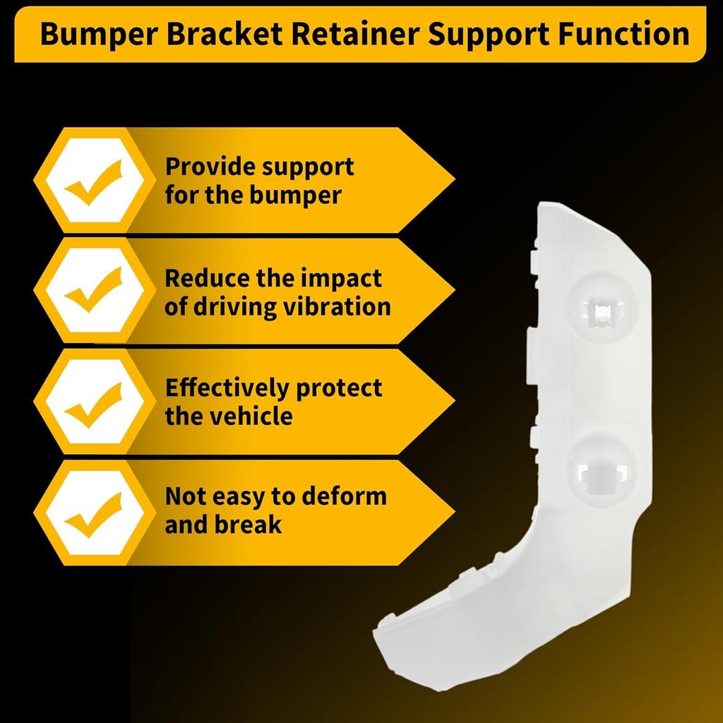 1 Pair Front Bumper Bracket for Infiniti G37 Q60 No.62223JL00A/62222JL00A White Left Right Driver Passenger Side