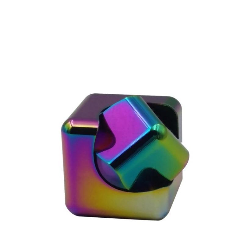 Alloy Cube Spinner Fingertip Gyroscope Fidget Anti Stress Toys Adult Office Home Travel Portable Stress Reliever Toys Xmas Gifts