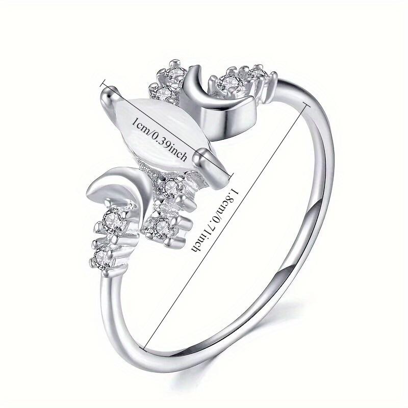 1 pieza Anillo de Moda Exquisito Ojo de Caballo Luna