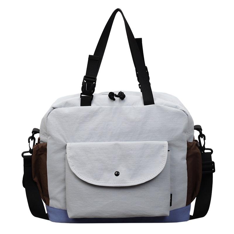 Large Capacity Travel Bag Color Contrast Tote Bag Women's Crossbody Bag