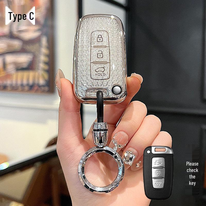 Kia Car Key Case for Older Models: K2, K5, Sportage, Forte, Carens, Sorento - Protective Shell with Buckle
