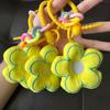 Colorful Flower Rubber Keychain Plush Toy Ins Style Trendy Key Holder Bag Charm