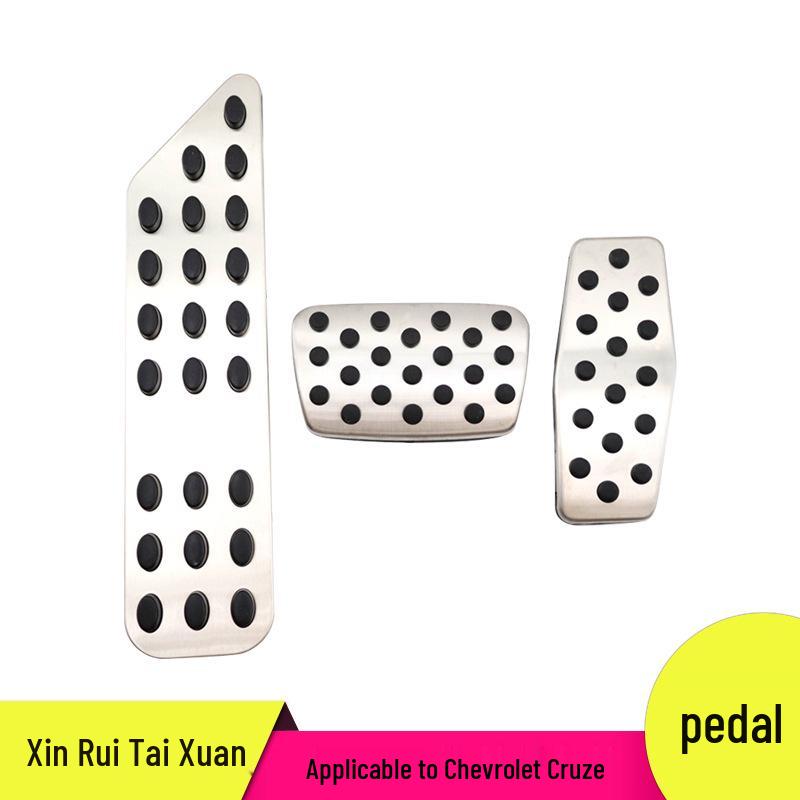 

Non-Slip Pedal Covers for Chevrolet Cruze - Accelerator, Brake, Rest Area Interior Accessories Aluminum Alloy + Hard Rubber