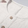 Men's Casual Chinese Style Linen 3/4 Sleeve T-Shirt