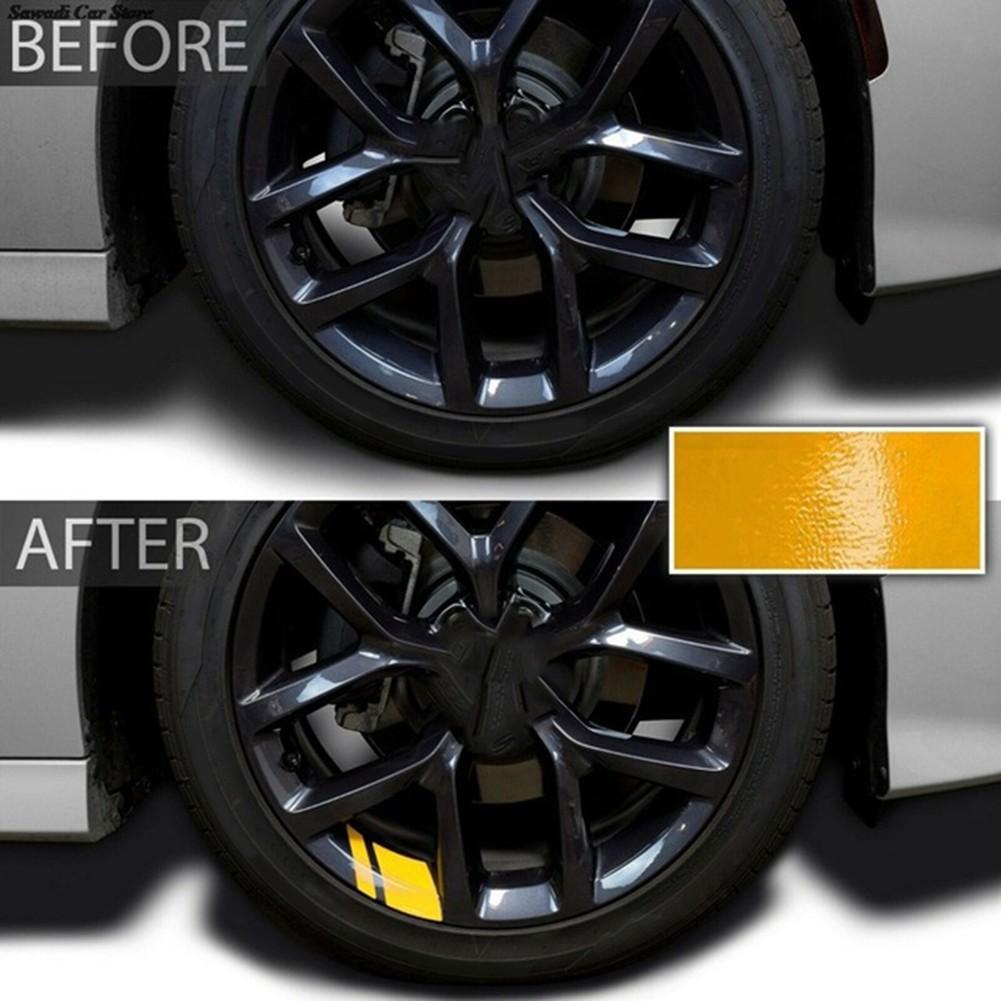 Wheel Stickers Car Wheel Rim Easy Installation For 18inch-21inch Rims Yellow