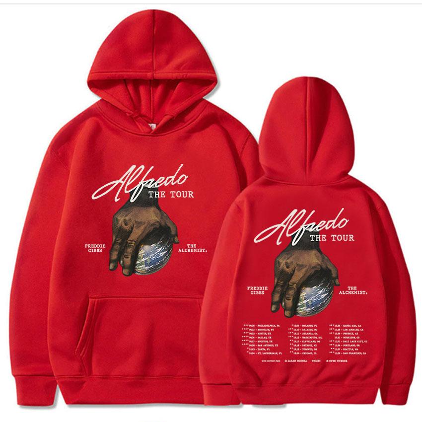 Freddie Gibbs ALFREDO Tour Hoodies Autumn/Winter Loose Hooded Sweatshirts for Male Warm Fleece Men Women Pullovers Streetwear