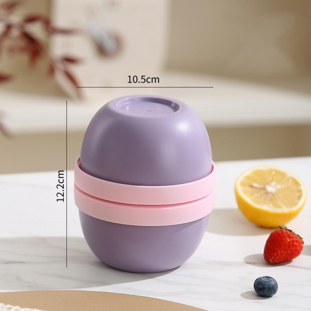 

Seal Overnight Oats Container Double Layer Oatmeal Cereal Nut Yogurt Cup Purple 300ml+300ml