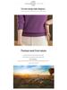 100% Pure Wool Low Neck Sweater for Women 50+, Stylish Solid Color Autumn/Winter Base Layer