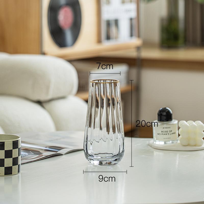Elegant Small Glass Vase for Fresh Flowers - Perfect for Living Room or Dining Table Decor