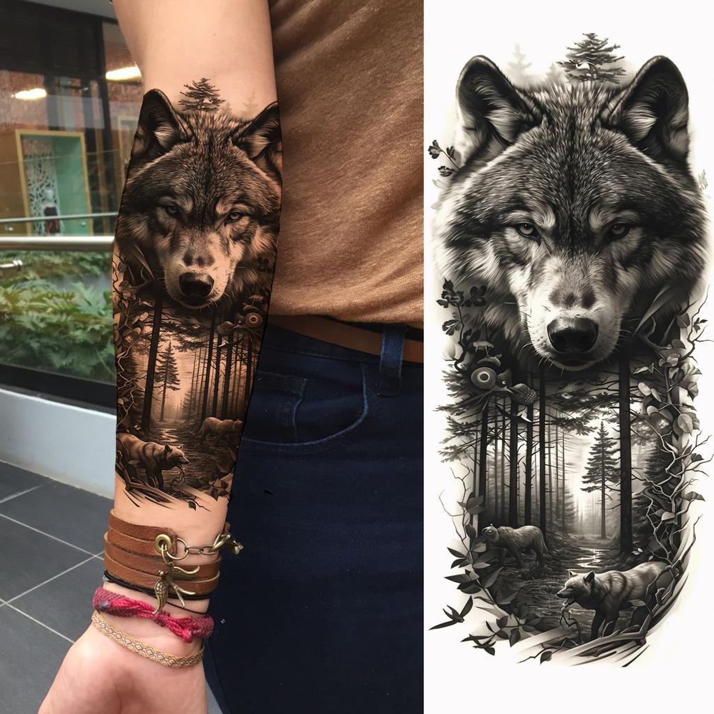 1 Sheet Phoenix Watercolor Temporary Tattoos For Women Girls Fake Covers Up Water Transfer Tattoo Sticker Adults Arm Waist Thigh