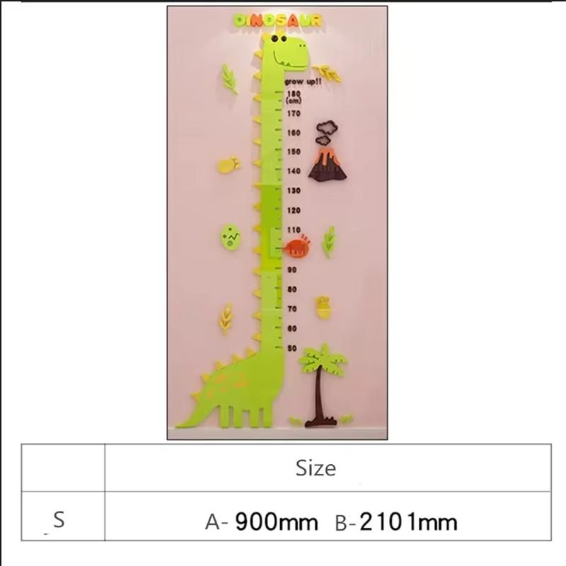 Family Version Of Children's Height Wall Stickers Waterproof Acrylic Wall Sticker Kindergarten Wall Sticker Decoration