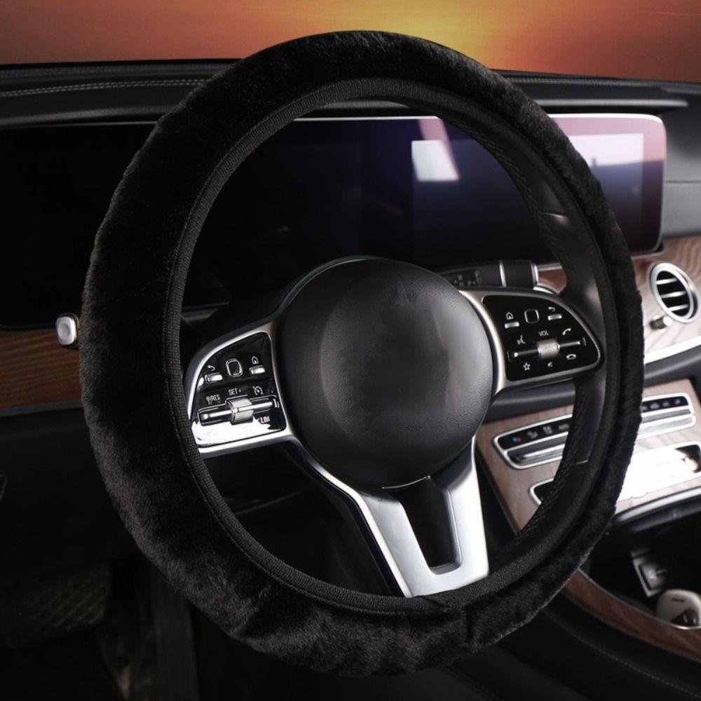Breathable Steering Wheel Cover Warm&Cozy Winter Teering Wheel Cover  Auto Decoration