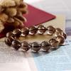 Natural Smoky Quartz Crystal Beaded Bracelet - Ice & Black Quartz Jewelry Gift for Boyfriend