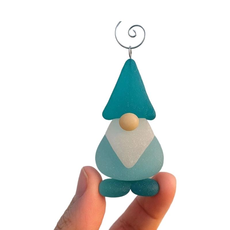 Clear Coastal Glass Christmas Car Ornament For Holiday Travel Home And Auto Interior Decoration Shatterproof Design