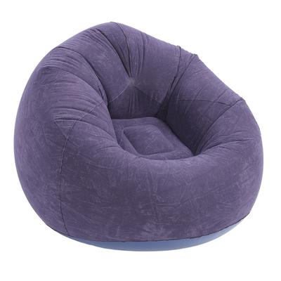 Aufblasbarer Liegestuhl Beflocktes PVC Tragbar Faltbar Aufblasbares Sofa für Wohnzimmer Schlafzimmer Balkon Reisen