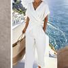 Two Piece Sets For Women Casual Short Sleeve Shirts And Short Pants