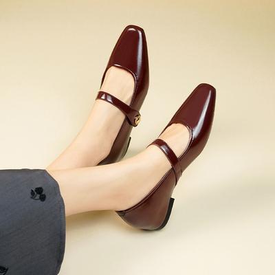 2025 Spring New Retro Mary Jane Single Shoes Women's Summer Flat Heel Low Heel Single Shoes Women